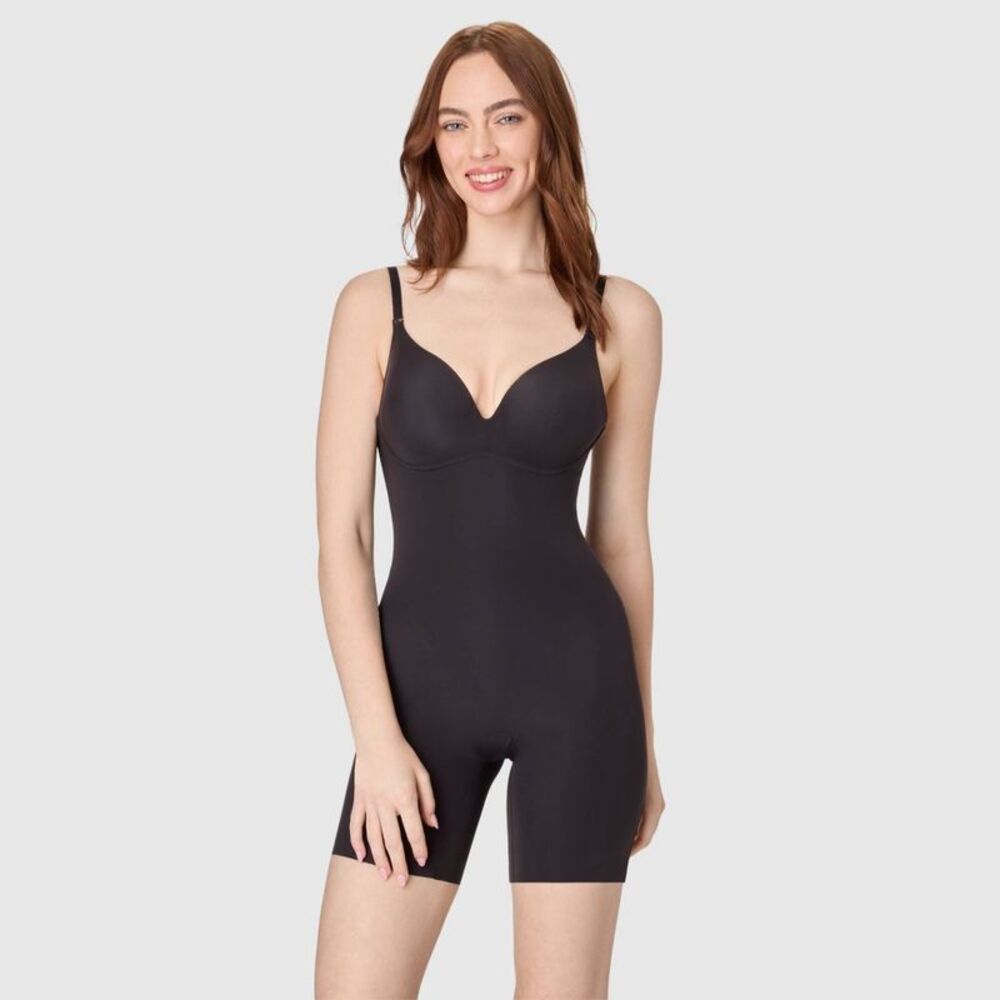 Maidenform Women's Low Back Cupped Bodysuit - Black M